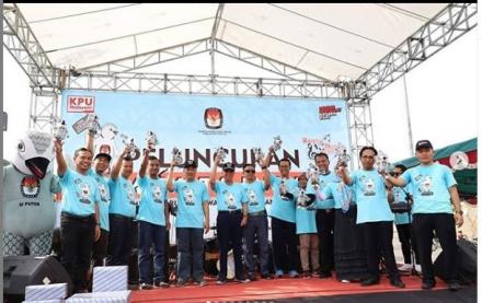 PEMERINTAH DESA SRIHARDONO IKUTI PELUNCURAN MASKOT DAN JINGLE PEMILIHAN BUPATI 2020